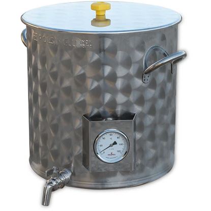 Bild von Braukessel 35 Liter mit Deckel + Hahn + Temperaturanzeige