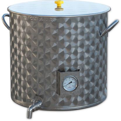 Bild von Braukessel 75 Liter mit Deckel + Hahn + Temperaturanzeige