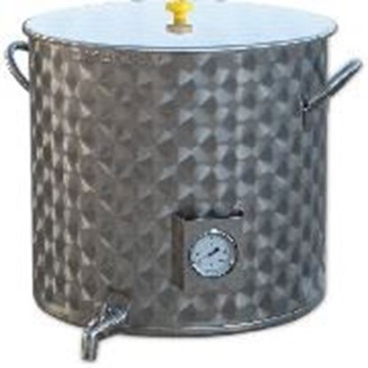 Bild von Braukessel 100 Liter mit Deckel + Hahn + Temperaturanzeige