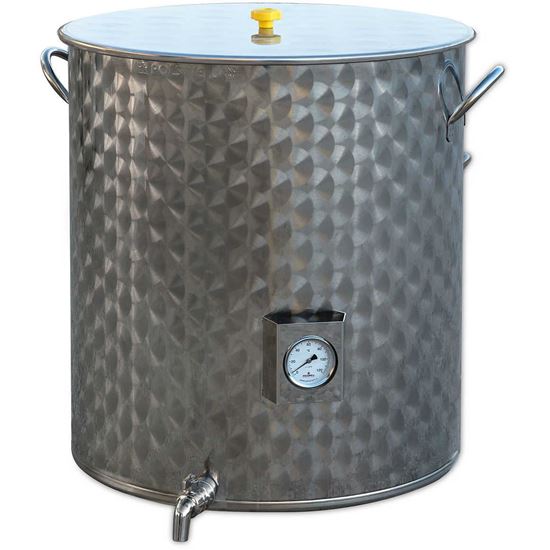 Bild von Braukessel 150 Liter mit Deckel + Hahn + Temperaturanzeige
